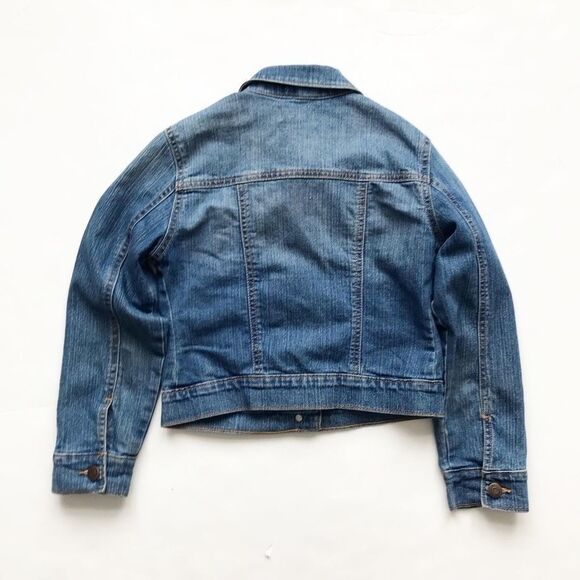 medium wash stretch denim jacket EUC M(8Y) - Picture 5 of 5